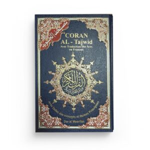 coran-al-tajwid-avec-traduction-des-sens-en-arabe-francais-avec-index-des-concepts-et-themes-principaux-couleur-noir-17-x-24
