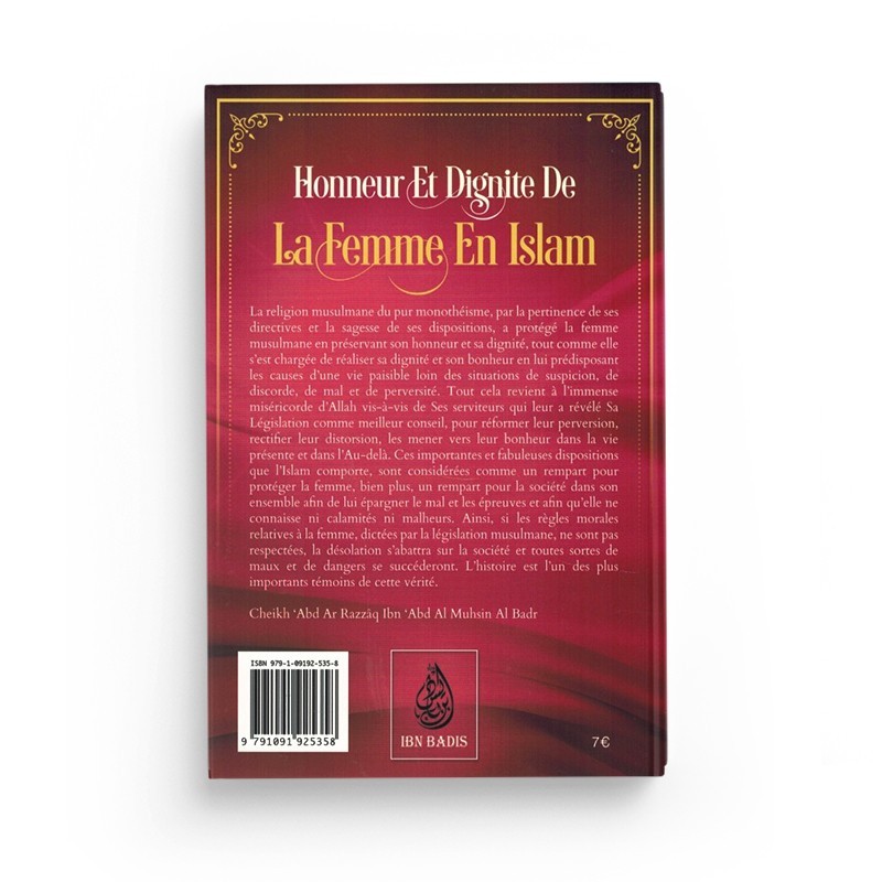 HONNEUR ET DIGNITE DE LA FEMME EN ISLAM - CHEIKH 'ABD AR-RAZZAQ AL- BADR - EDITIONS IBN BADIS – Image 2