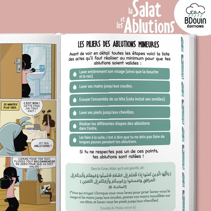 LE MINI GUIDE - LA SALAT ET LES ABLUTIONS - VERSION FILLE - EDITIONS BDOUIN – Image 3