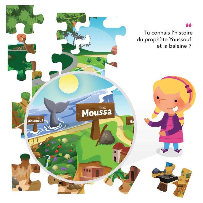 PUZZLE EDUCATIF - VOYAGE AUX PAYS DES PROPHETES 75 PIECES - EDITIONS LEARNING ROOTS – Image 3